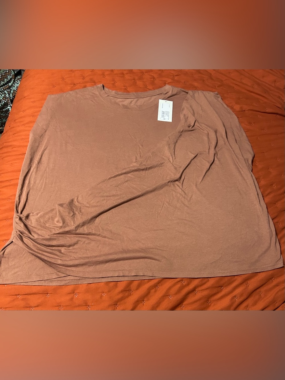 Plus size swoop front shirt 3X